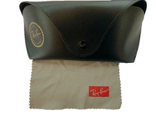 Used - Ray Ban large black glasses / sunglasses case & cloth-proceeds to charity