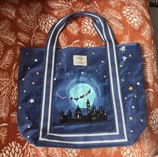 Cath Kidston, Disney, Peter Pan tote bag, blue velvet, very rare 