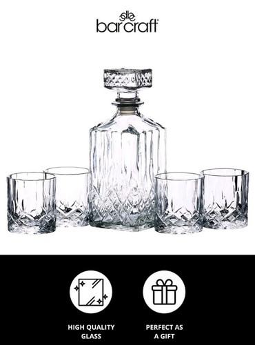 Whiskey decanter glasses cut - decanter,