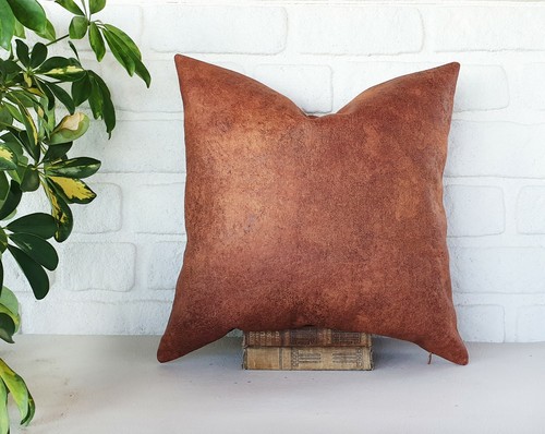 Terracotta color cork - , leather