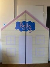 Bella Turns 3 Cardboard Peppa Pig House Party Decoration Set