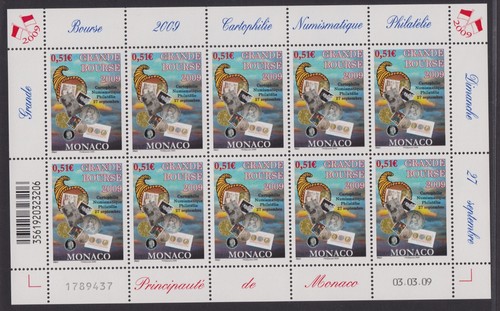 Monaco mini sheet stamps - monaco,