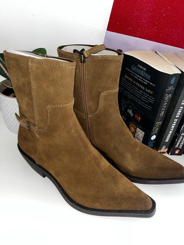 Zara leather cowboy boots - leather,