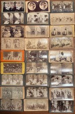 (2) antique wooden stereoscope