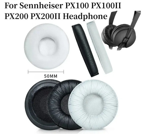 Black leather ear pads for - ear,