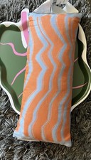 Marimekko x IKEA Bastua cushion 45 x 20 cm BN blue orange log pattern NEW small