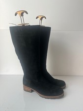 UGG Broome 5518 Black Tall Suede Sheepskin Shearling Lined Boots Size UK 6.5