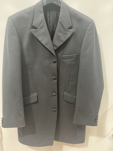 Charcoal herringbone 4 - charcoal, 3/4