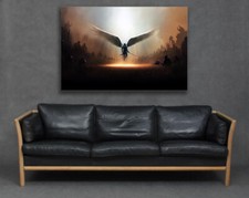 Archangel Michael Warrior Protector Biblical Saint Canvas Print Wall Art Picture