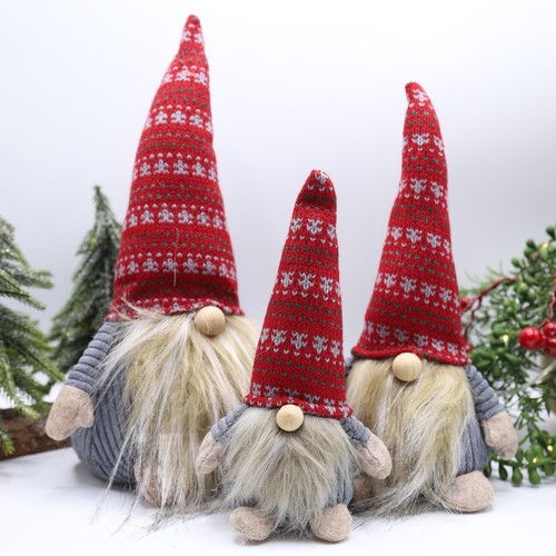 Fabric christmas gonks - fabric, plush