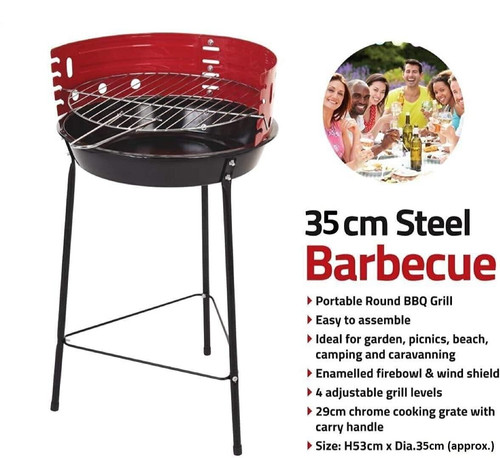 35cm portable steel bbq - bbq, grill