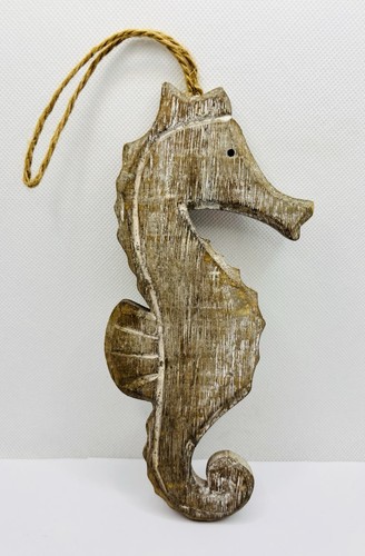 Rustic wooden seahorses wall - wooden,