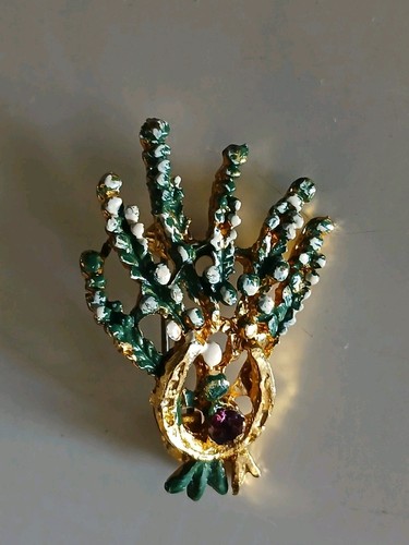 Brooch lucky white heather - lucky,