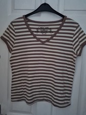 Beautiful Soft Striped Cherokee Ladies Top Size 14 (Smaill Mark In Pics)