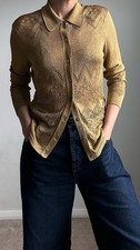 Vintage Gold Lurex Pointelle