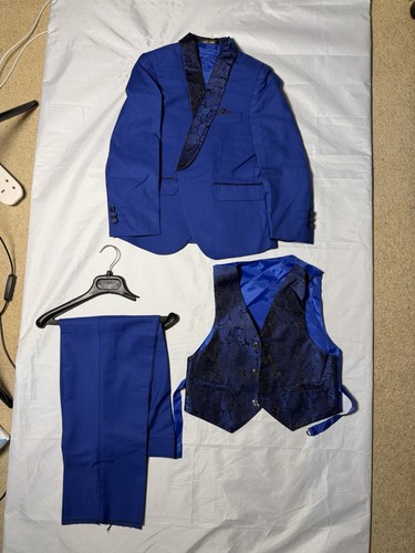 Boys smart blue windowpane - blue,