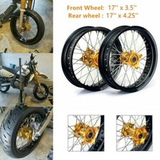 RM-Z 250 450 Supermoto 17" Wheels Rims Hubs For Suzuki RMZ250 RMZ450 2007-2024