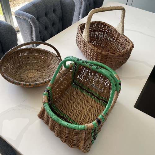 Vintage retro wicker and