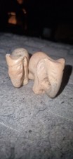 2 x Small Soap Stone Carved Elephants