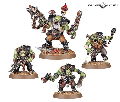 Ork boyz x10 gretchin nos - +,
