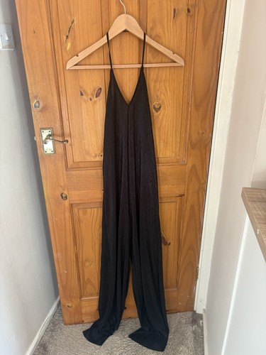 Backless black zara halter - backless, v