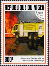 ROSENBAUER PANTHER Airport ARFF Fire Engine Truck Firefighting Stamp #282