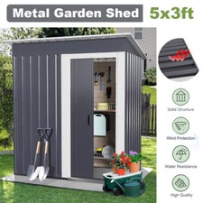 5 x 3ft Metal Garden Shed