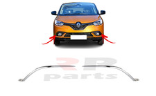 FOR RENAULT SCENIC 16 - 20 NEW FRONT BUMPER FOGLIGHT GRILLE CHROME TRIM PAIR SET