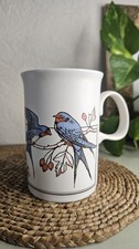 Vintage Dunoon Mug Swifts Swallows Birds Stoneware Mug Made in Scotland