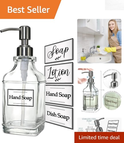 Charming glass soap - glass, dispenser