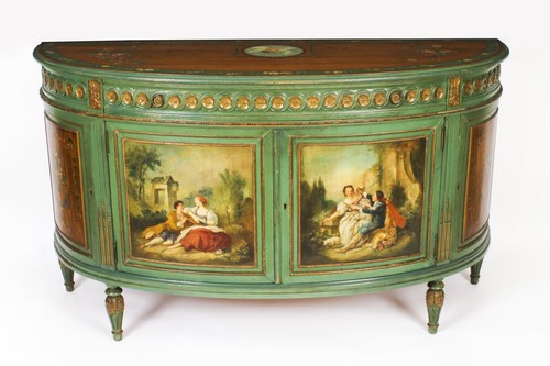 Antique french painted demi - antique,