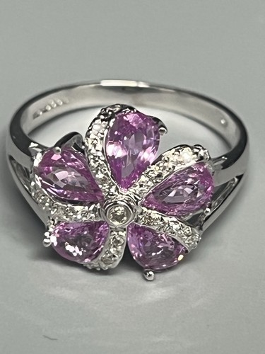 9ct white gold - gold, pink