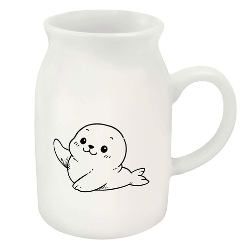 Cute waving seal - seal, pup'