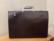 Bill Amberg Chocolate Brown Rocket Briefcase/Bag RRP £2,500