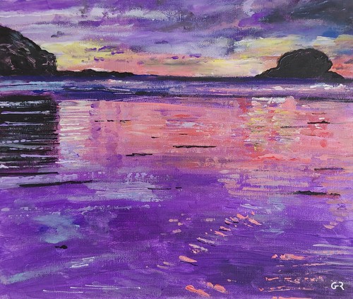 Portreath purple original - portreath, purple,