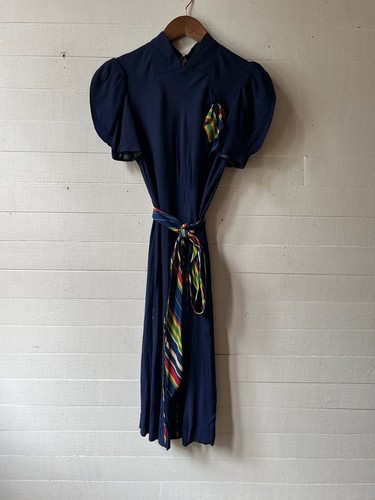 Vintage 1940s blue dress - vintage,