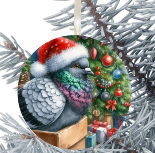 Pigeon bird hanging bauble - pigeon,