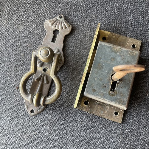 Antique brass secure lever - antique,
