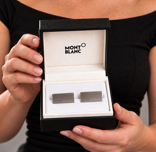 Montblanc cufflinks silver - montblanc,