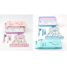 Math Geometry Kit Set Pencil Sharpener 8 Pieces Iron for Home Students