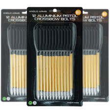 12 x 6.5" Crossbow Bolts 50-80lb Pistol Shooting Hunting Steel Tips Anglo Arms