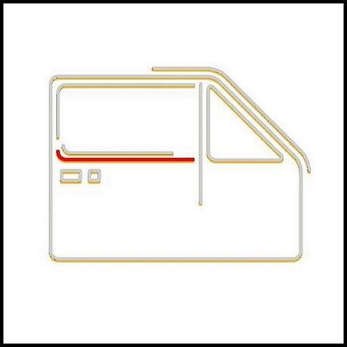 Mk1 golf door window - golf, o/s