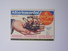 Vintage Micromodel Set S1, 6 little Ships and Galleons, 1955