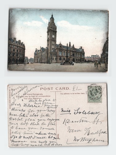 Vintage postcard sheffield - vintage,