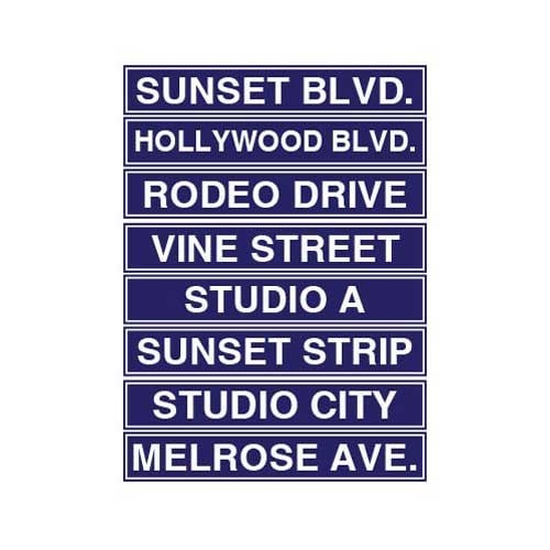 Hollywood street sign - hollywood,