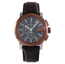 Gucci G-Chrono XL Chrono 44mm Steel Black Dial Quartz Mens Watch YA101202