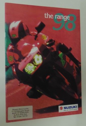 Suzuki motorcycle range - suzuki, 1998