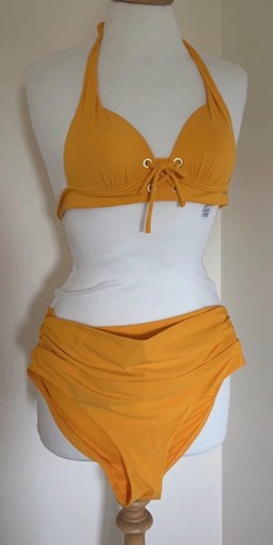 Bikini golden yellow tie - , up