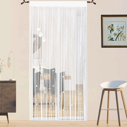 Beaded door curtain fly - door,