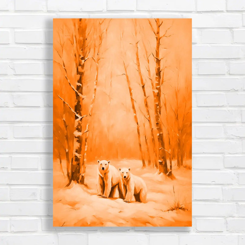 Snowy woodland retreat - retreat, polar